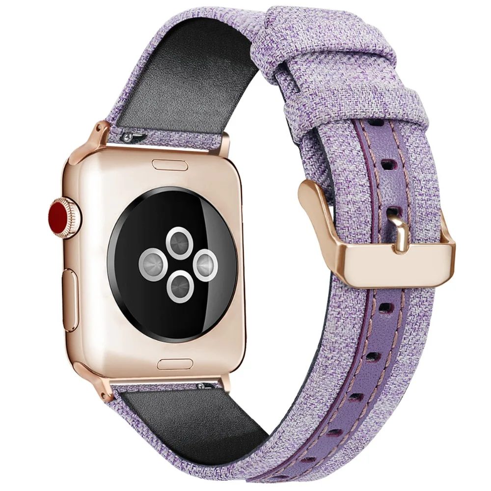 Ремешок для Apple Watch Band 42 мм/44 мм 38 мм/40 классический тканевый браслет из