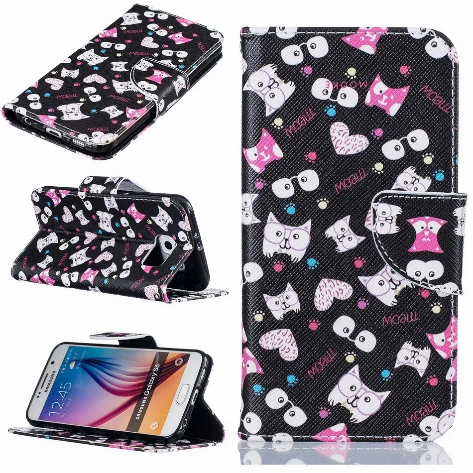 لسامسونج غالاكسي j3 j5 j7 A5 A3 j1 2016 S5 S6 S7 حافة الرجعية برج كابا الهاتف غطاء الوجه حالة محفظة جلدية كوكه الرنين D07Z