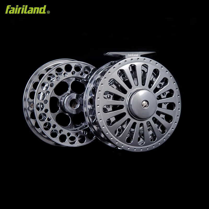 

70 80 90 100mm fly fishing reel with spare spool 3BB CNC Machined Aluminum reel combo 1/2 3/4 5/6 7/8 L/R Hand interchangeable