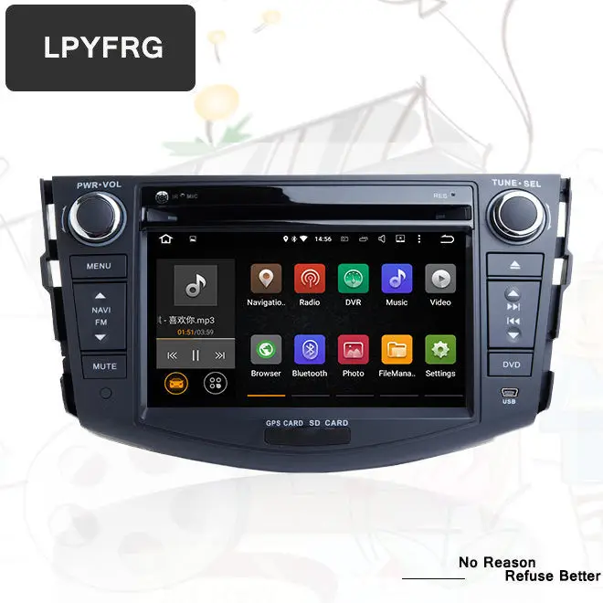 Top Car 2 din android GPS Navi For Toyota RAV4 2009 - 2012 autoradio navigation head unit multimedia 4Gb+64Gb Android 9.0 PX5 8-Core 5