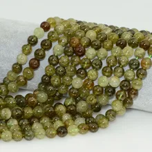 Натуральный андрадит гранат россыпью Круглые бусины 8 мм