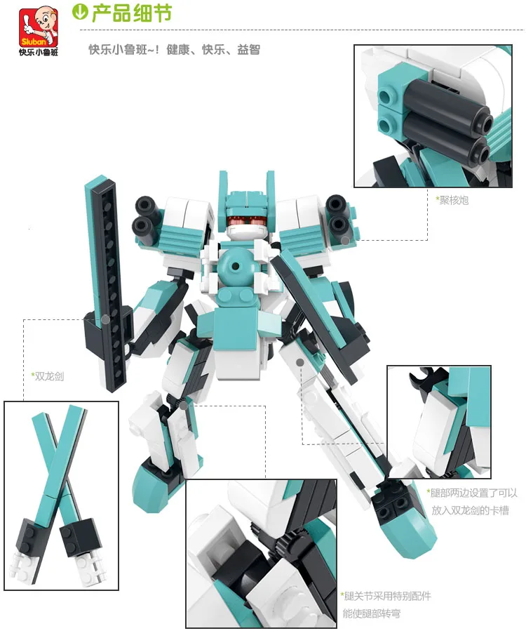 0386 237pcs Robot Constructor Model Kit Blocks Compatible LEGO Bricks Toys for Boys Girls Children Modeling