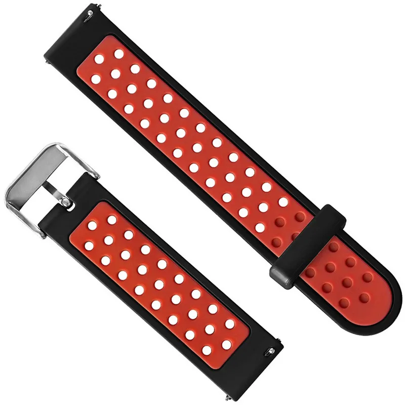 Сменные ремешки для умных часов Xiaomi Huami Bip BIT PACE Lite Youth двухцветные силиконовые Amazfit