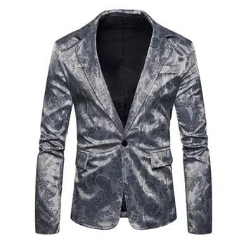 

Male Spring Autumn High Quality Fashion Colourful flower suit jacket men's party casual blazer Dropshipping and Wholesale Suit