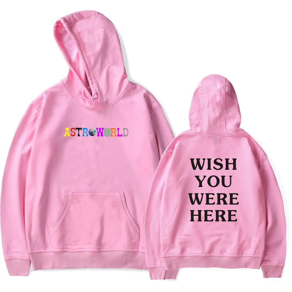  Travis Scotts ASTROWORLD Hoodie Men's Embroidered Letter Print I hope you are here hoodie with Amer