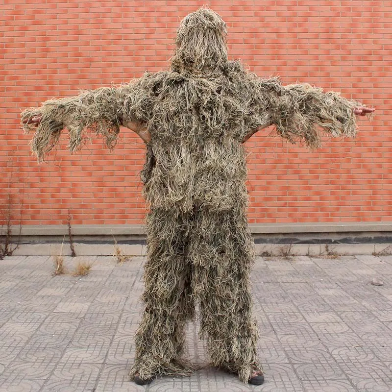 3D пустынный камуфляж Ghillie костюм Ghillie Yowie Snipe куртка брюки крышка головы винтовка крышка стрельба охота одежда для мужчин охотничий костюм