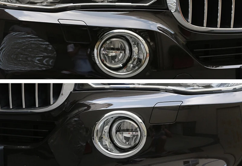 ABS Chromed 2PCS Front Fog Light Lamp Cover Protector Trim For BMW X4