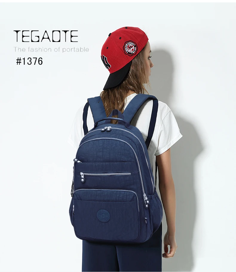 TEGAOTE мужской школьный рюкзак для подростков, Mochila Masculina, рюкзак для путешествий, женская школьная сумка, нейлоновая, унисекс, 15,6 дюймов, сумки для ноутбука