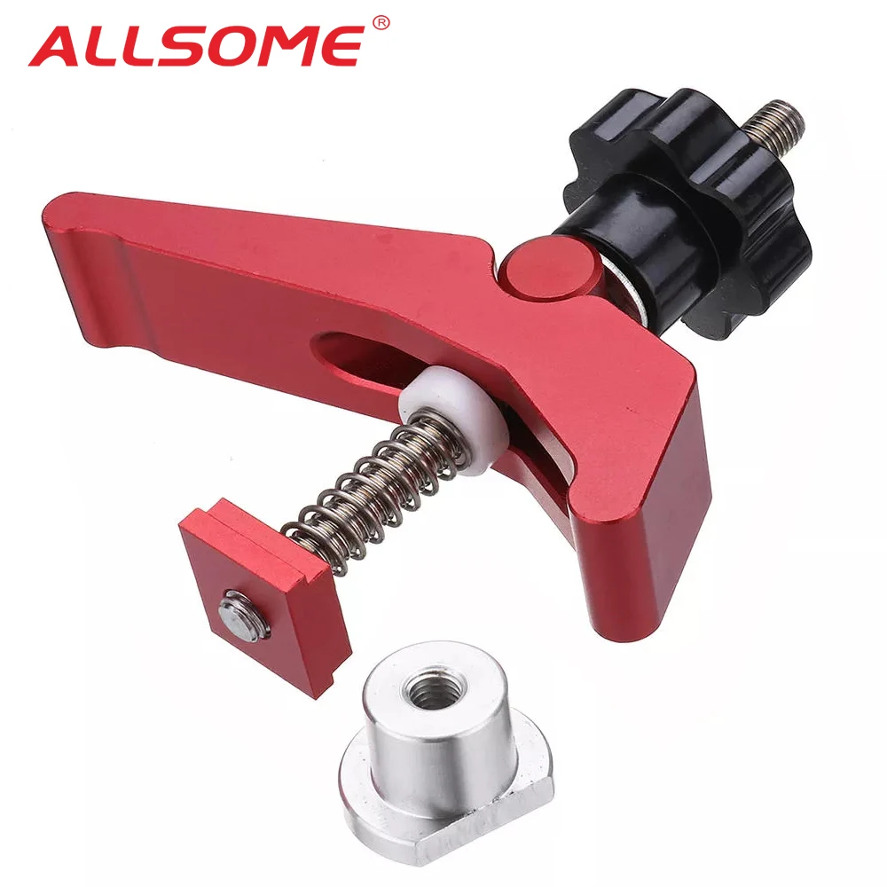 ALLSOME Aluminum Alloy Quick Acting Hold Down Clamp T Slot T Track