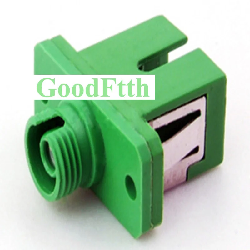 

GoodFtth Hybrid Fiber Adaptor Adapter Coupler SC-FC FC-SC APC Simplex Green Plastic