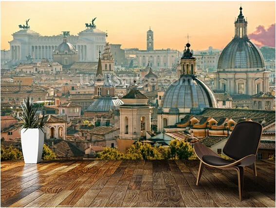 Us 1495 50 Di Scontopersonalizzato Moderna Carta Da Parati Roma 3d Retro Photo Murale Per Soggiorno Camera Da Letto Ristorante Sfondo Della