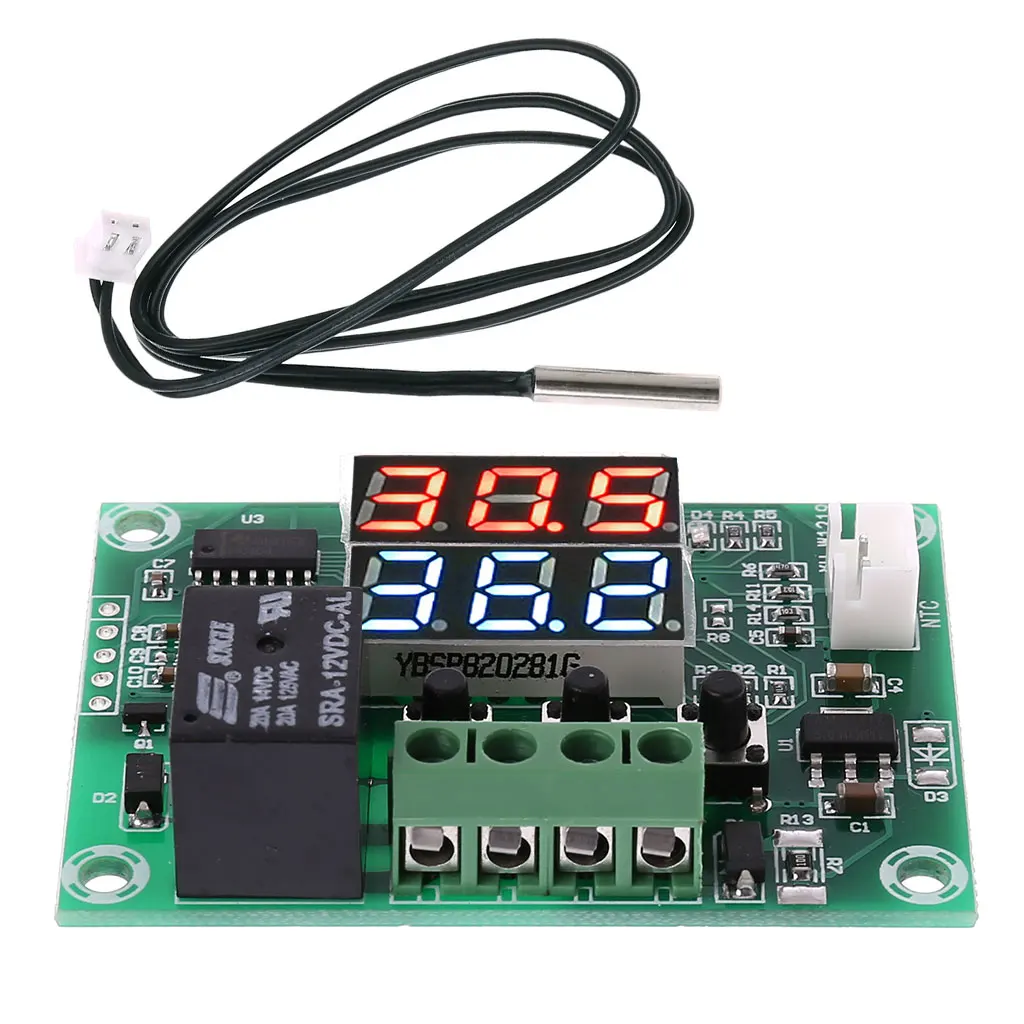 XH W1219 двойной светодиодный дисплей термостат регулятор температуры модуль
