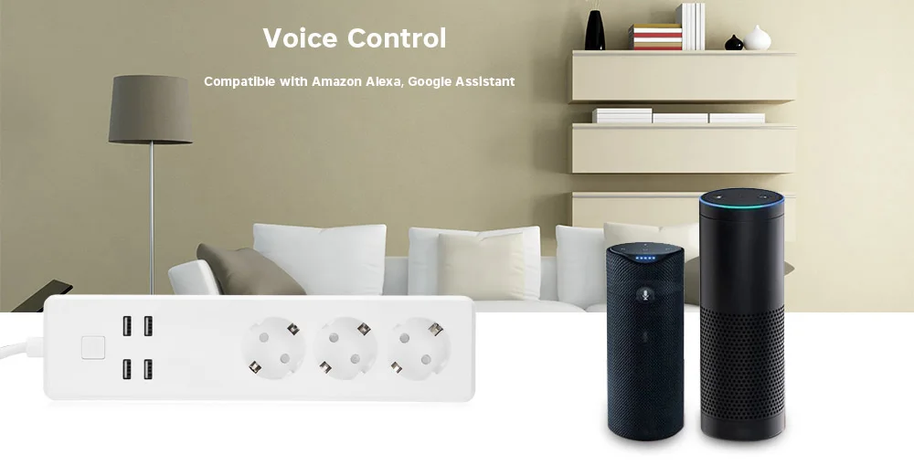Gblife MSS425E WiFi Smart Power Strip Work with Alexa / Google Home / IFTTT 