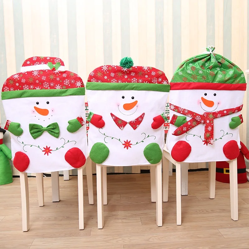 2018 Snowman Chair Back Cover Christmas Home Decoration Furniture Non-woven Fabric Dust Cover Xmas Gifts Party Table Natal Decor 2018 Snowman Chair Back Cover Christmas Home Decoration Furniture Non-woven Fabric Dust Cover Xmas Gifts Party Table Natal Decor