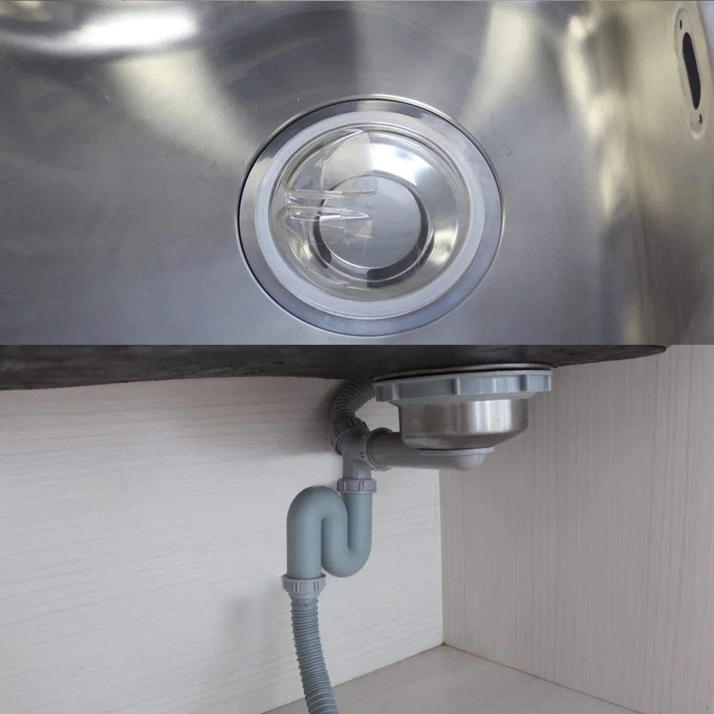  Talea 180mm Sink Waste Kit & Trap Sink Strainer with overflow Hair Trap Catch Catcher Plug Basin ba - 32858770629