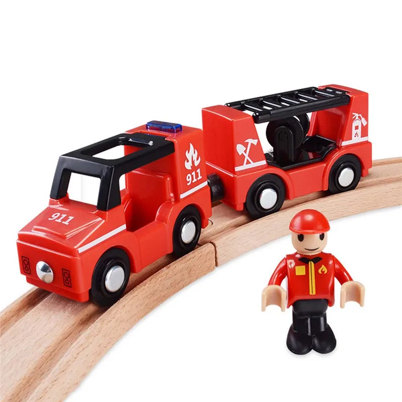 Toys Train Set Electric Express Truck Magnetic Train Carriage Wooden Track Car Children Electric Toy Kids Christmas Gift - Цвет: 02