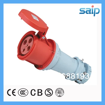 

Nylon 66 400V 63A Power Socket 4P Waterproof CE Approval Industrial Socket