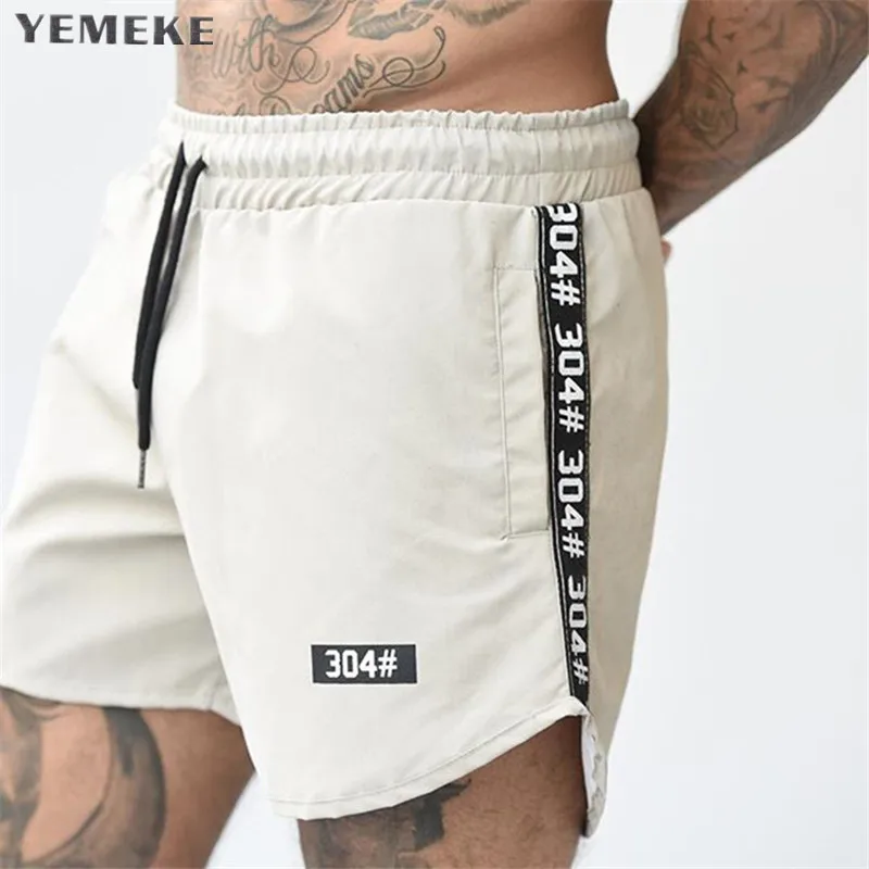 

YEMEKE Brand Men shorts High Quality Mens Bodybuilding Fitness Shorts Gyms Aesthetics BasketballRunning Workout Jogger Shorts