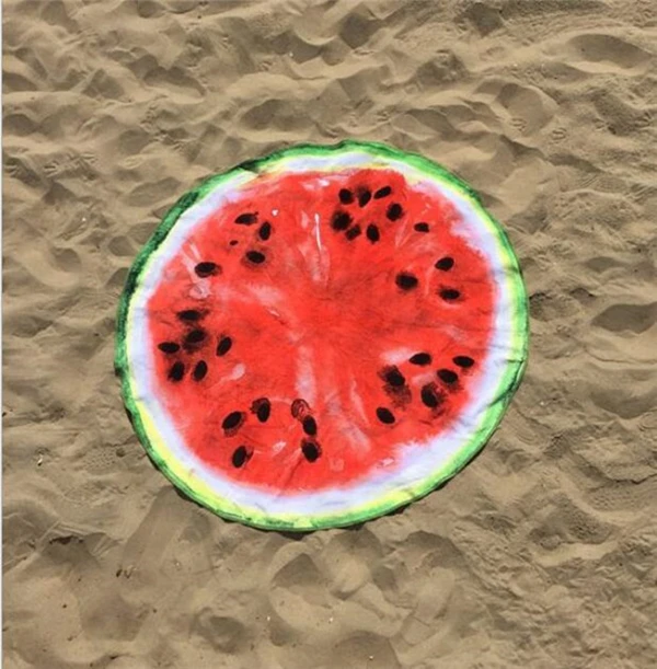 2017 Women Summer Beachwear Chiffon Shawl Large Watermelon Shaped Bath Towel Yoga Mat Blanket Table Bikini Cover Up |