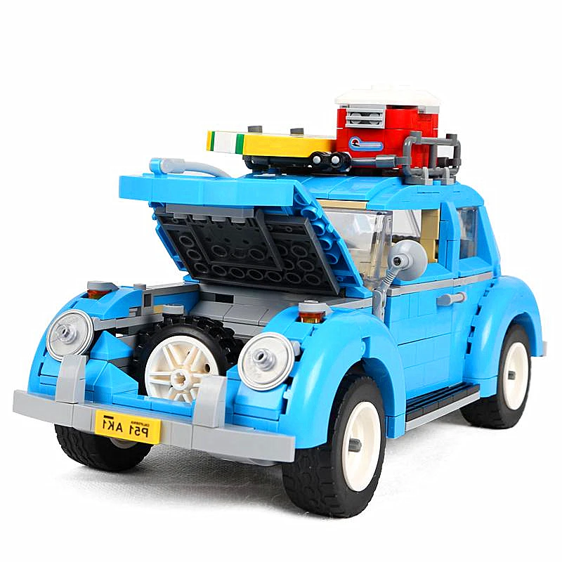 Technic Series 10252 Technic Model  Beetle Model Building Blocks Bricks Blue Car Toy Kid Gift Set