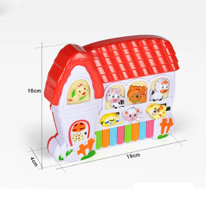 

Kids Toys Electronic Piano Baby Toys Farm Music House Shape Children’s Early Educational Musical Instruments For Children Kids