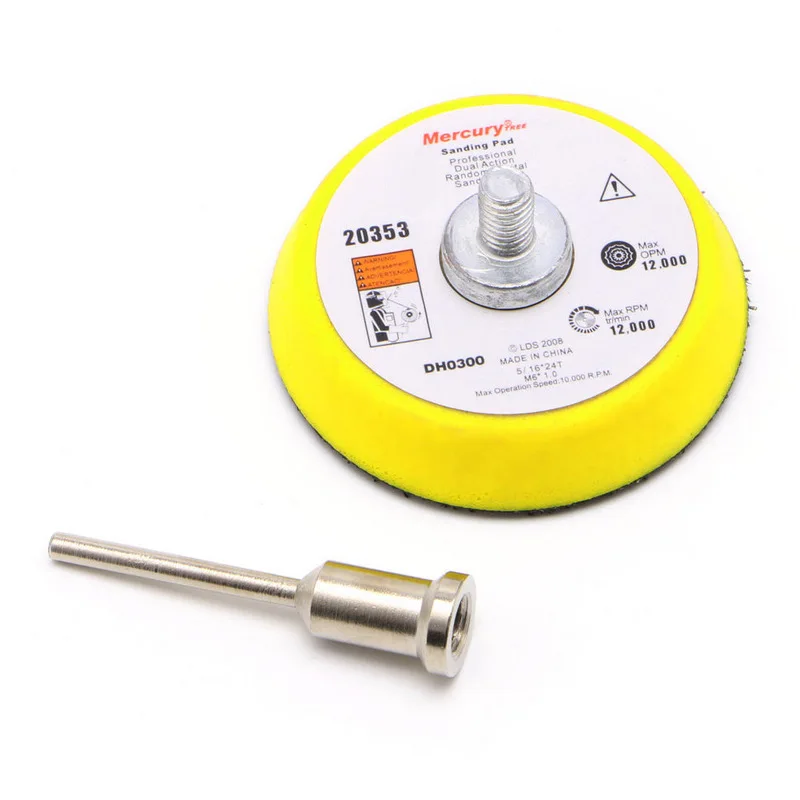 2" Polishing Mix Grit Sanding Disc Polish Pad Backer Sander Plate with 3mm Shank