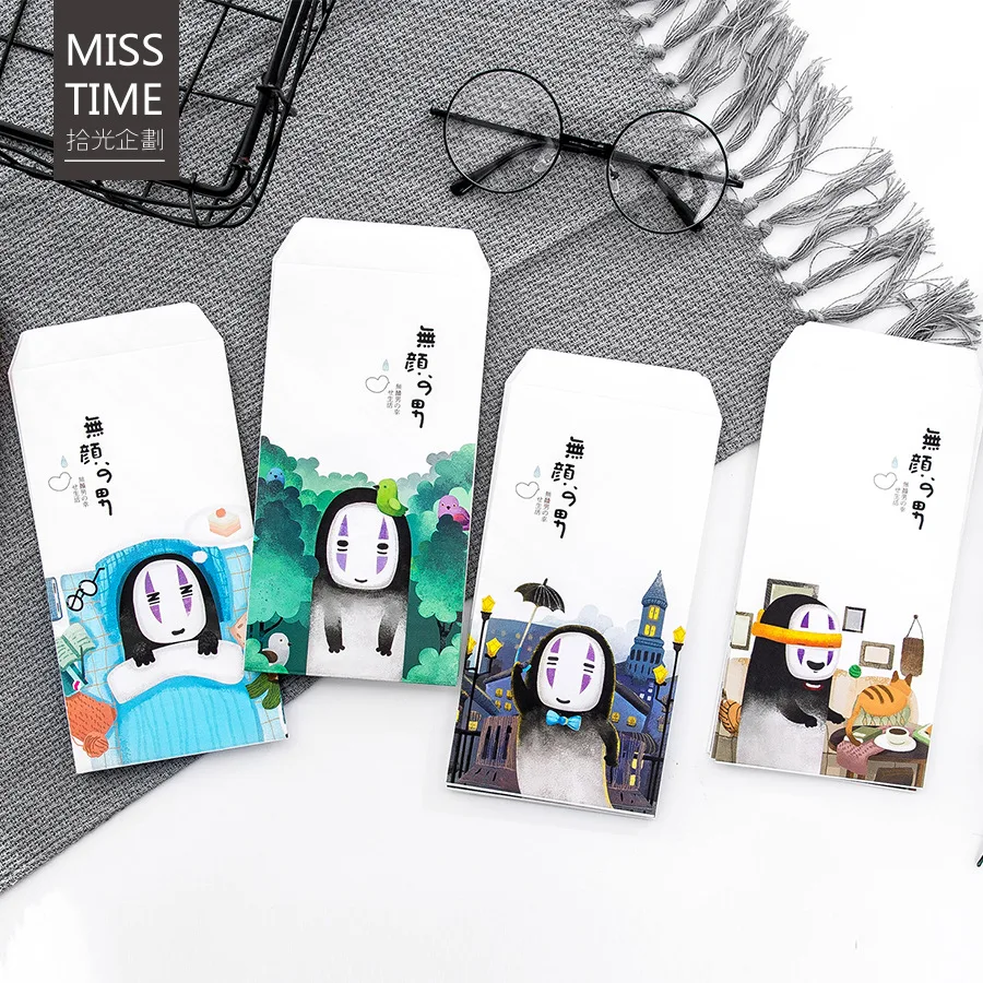 

9pcs/Set 3 envelopes+6 writting paper Novelty No Face Man Series Envelope For Gift Stationery School Supplies