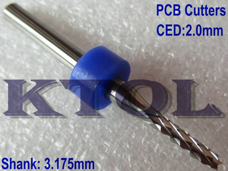 

3.175*2.0MM- FAST PCB Tools, carbide PCB edge cutter router bits, for CNC millinging cutting machine