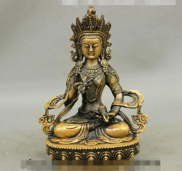 

S01536 8 Tibet Bronze Copper Buddhism Vajrasattva Vajradhara Bodhisattva Buddha Statue (B0328)
