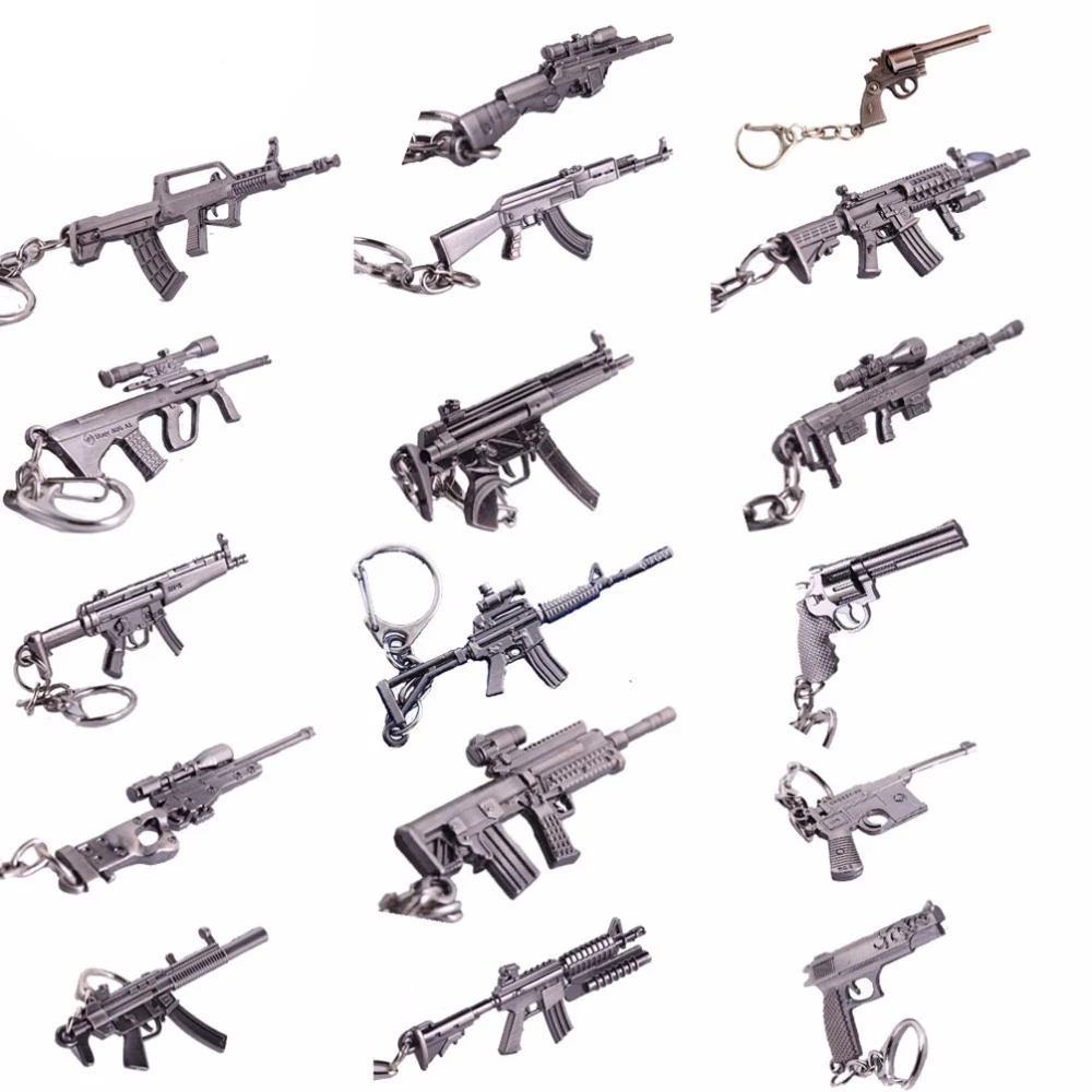 

17 Types CF Weapon Gun Model Keychain CrossFire Keyring Cross Fire 6 CM Key Chains Counter Strike Offensive CsGo Ak 47 Cs Go