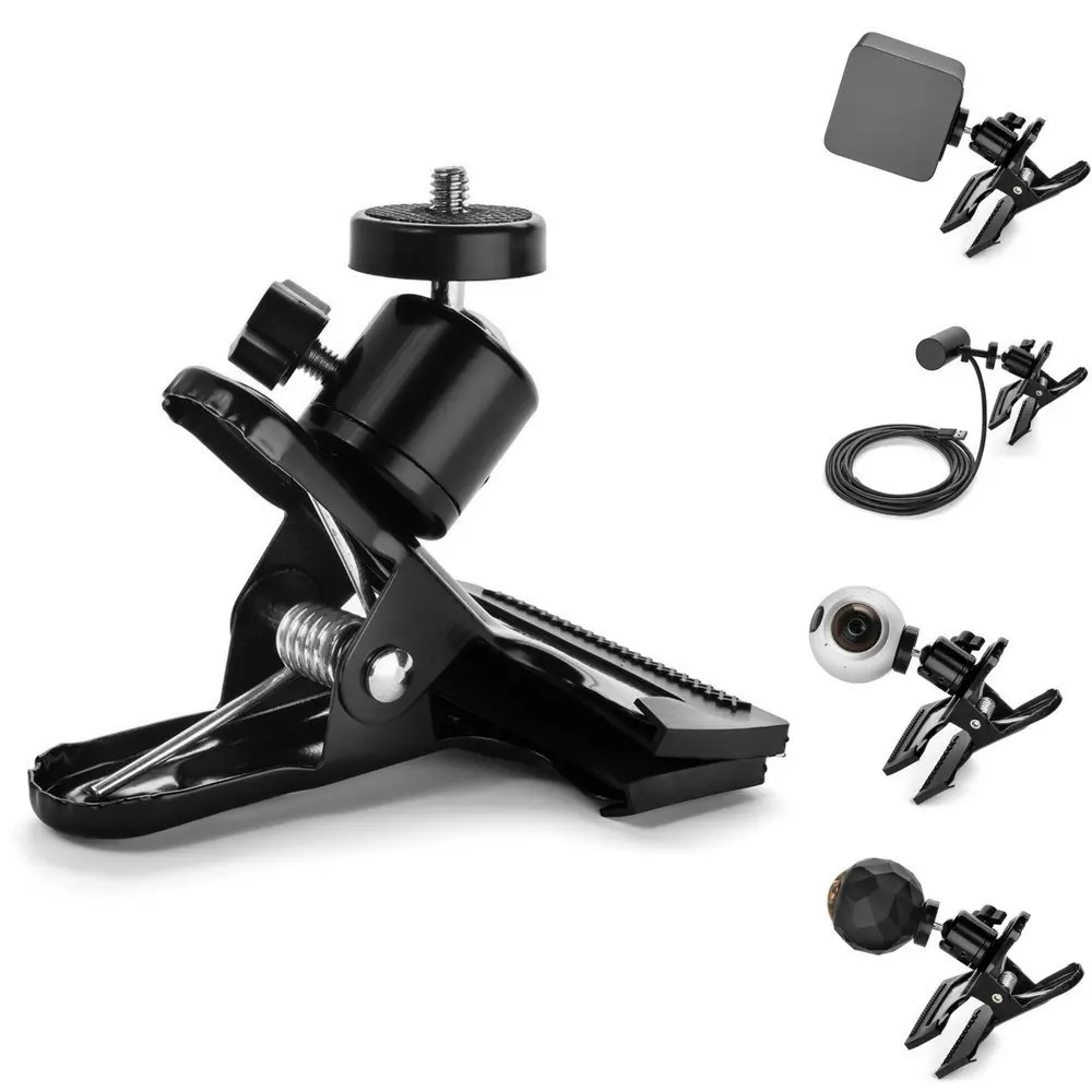 

VR Sensors Clip Clamp Mount For HTC Vive/VIVE Pro For Oculus Rift with 360 Swivel Ball Head standard 1/4" Screw