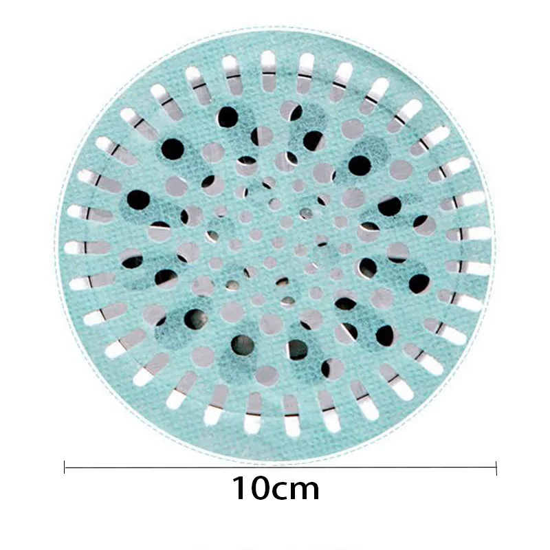 10 шт./лот, одноразовый фильтр для канализации, анти-засорение, слив для кухонной раковины, сливная сетка, фиксатор для волос, фильтр, аксессуары для ванной комнаты