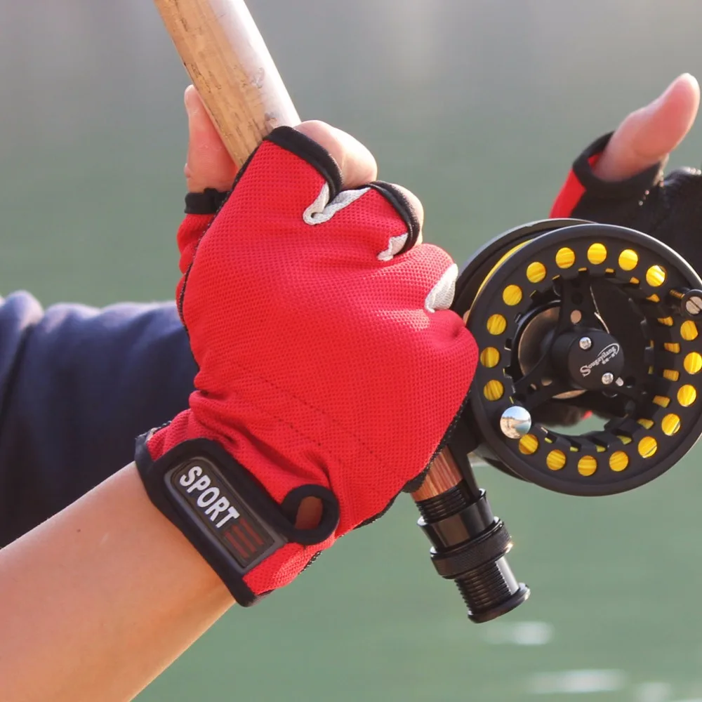 Anti slip Half Finger Fishing Gloves Waterproof 3 Fingerless 2017