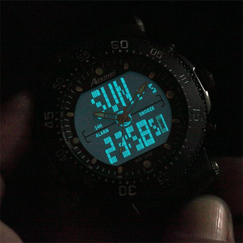 Новые Aismei тактические цифровые военные часы цифровой светодиодный Будильник водонепроницаемые армейские брендовые кварцевые модные повседневные спортивные наручные часы