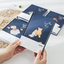 Новые творческие канцелярские товары хорошая ночь цвет страницы блокнот в твердом переплете А5 мультфильм Дневник книги