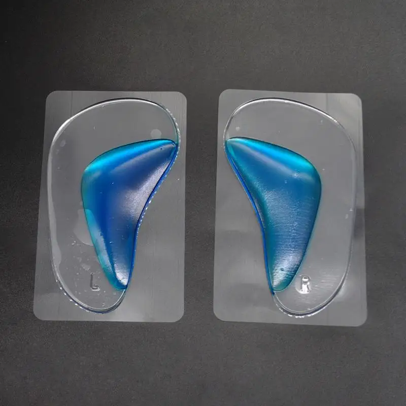 

Orthopedic Arch Support Insoles for Kids Flatfoot Correction Splayfoot Blue Soft Silicone Insoles Size 9.5*5.5cm
