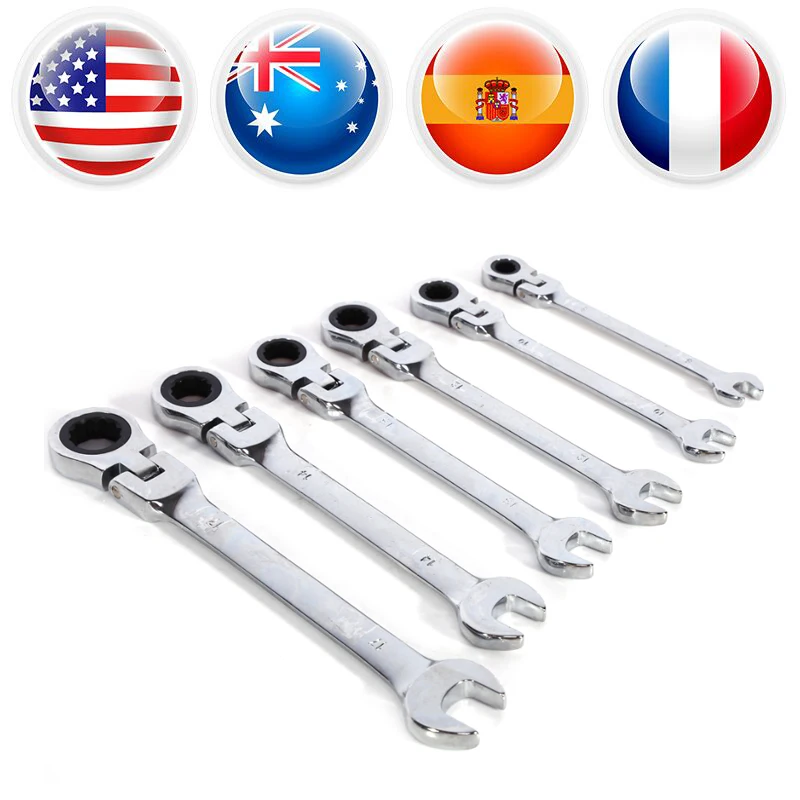 

6pcs/Lot Ratchet Combination Wrench Spanner Hand Repair Tool Torque Socket Wrench Ratchet Handle Tools Torque Wrench Hand Tool