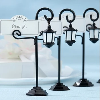 

Creative gifts wedding seat clip supplies ornament European creative street lamp card folder /card holder seat card street lamp