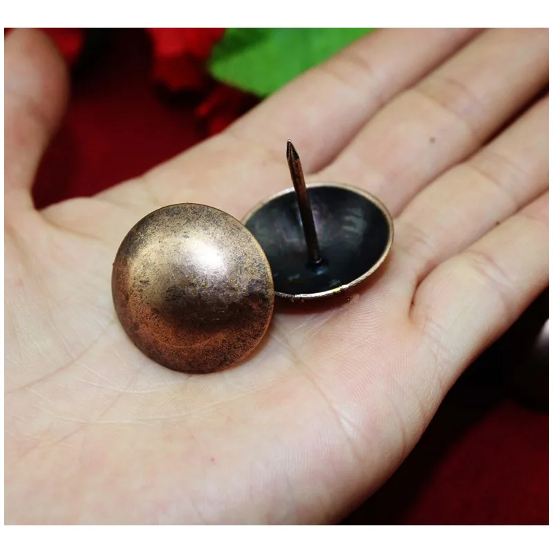 Bulk Round Decorative Iron Nails Furniture Studs Sofa Chair Pins,Table Foot Tack Glide Nail,Antique Bronze Tone,25*25mm,500Pcs Bulk Round Decorative Iron Nails Furniture Studs Sofa Chair Pins,Table Foot Tack Glide Nail,Antique Bronze Tone,25*25mm,500Pcs