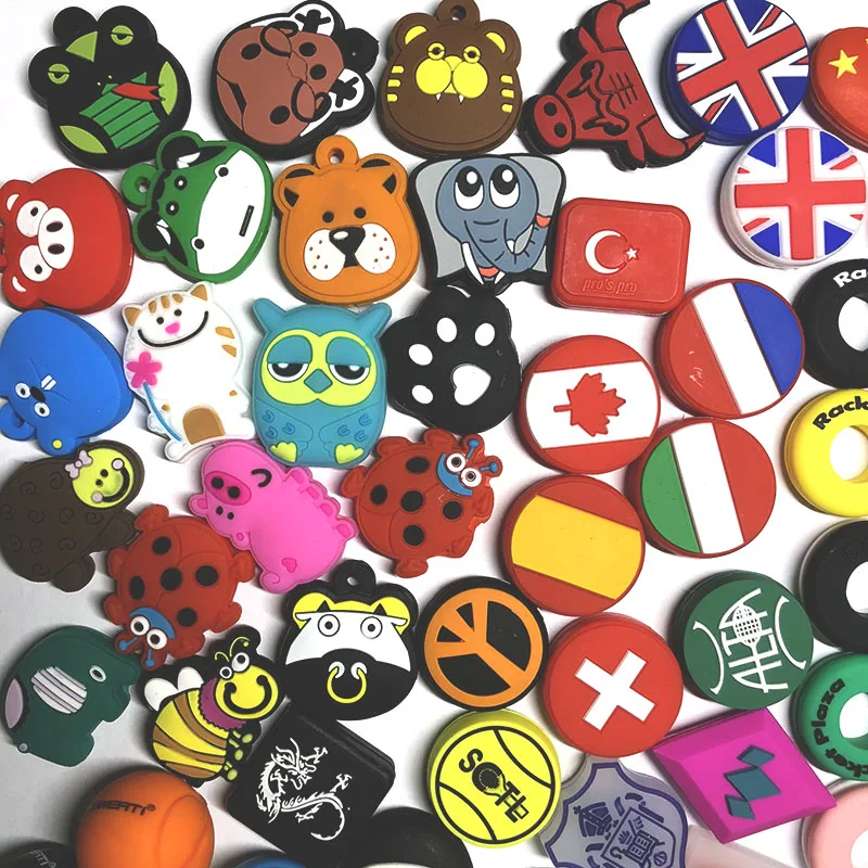 100 pcs Various Types Tennis Racket Vibration Dampeners Tennis Accessories