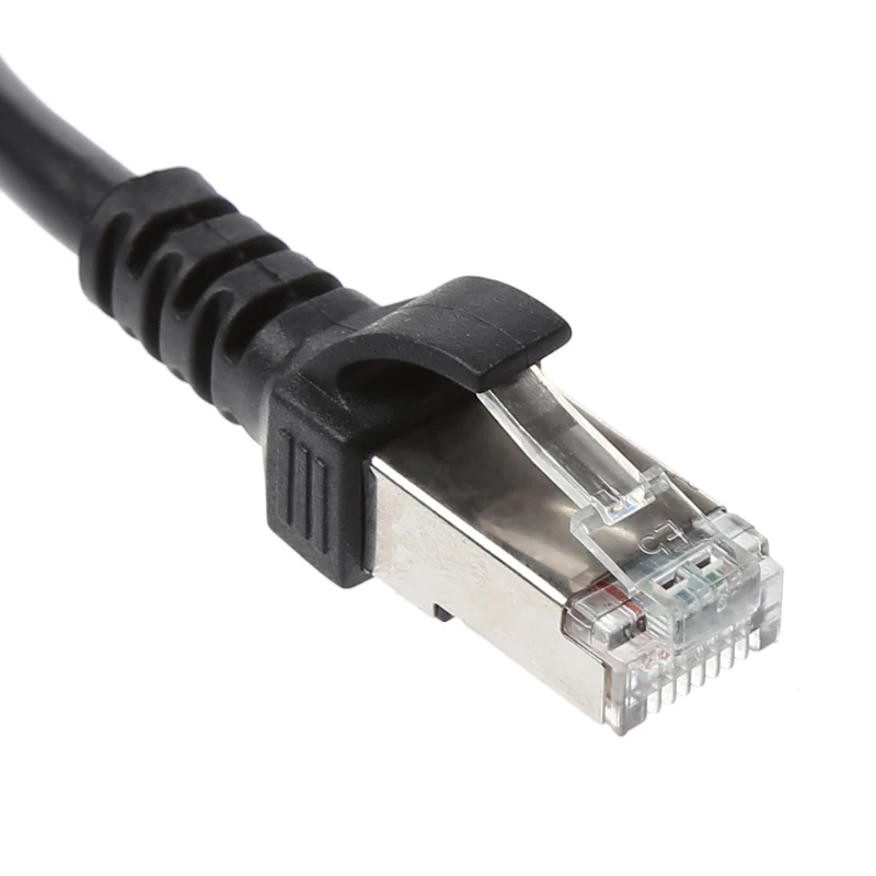 OOTDTY LAN Ethernet Cable Splitter Network RJ45 1 Male To 3 Female Connector Splitter Adapter Cable