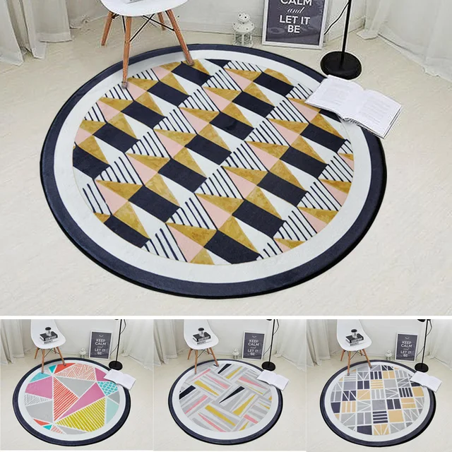 Special Offers Nordic Geometric Plaid Round Carpet Bedroom Living Room Computer Chair Floor Mats Kids Play Tent Gym Decorative Crawling Carpets Special Offers Nordic Geometric Plaid Round Carpet Bedroom Living Room Computer Chair Floor Mats Kids Play Tent Gym Decorative Crawling Carpets