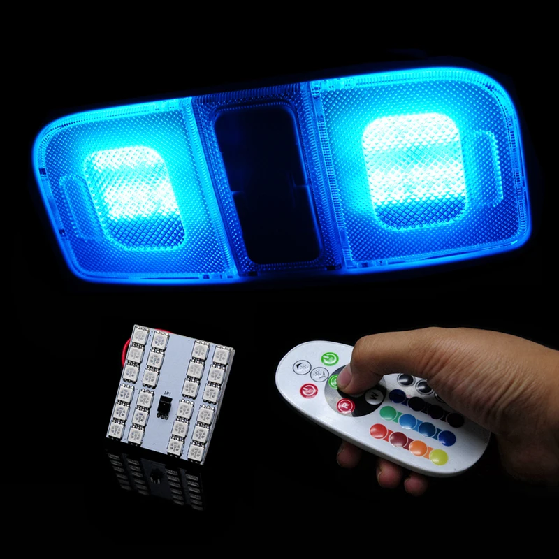 Автомобильный Стайлинг 5050 SMD RGB светодиодный светильник для автомобиля с картой