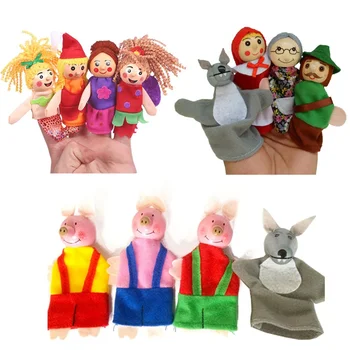 

Funny Mini Plush Baby Toy Boys Girls Finger Puppets Educational Story Hand Puppet Cloth Doll Toys