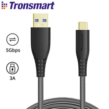 Tronsmart USB C к USB 3,0 кабель usb type C кабель быстрой зарядки 3A нейлоновая оплетка для samsung s9, galaxy s9, Pixel, LG G6