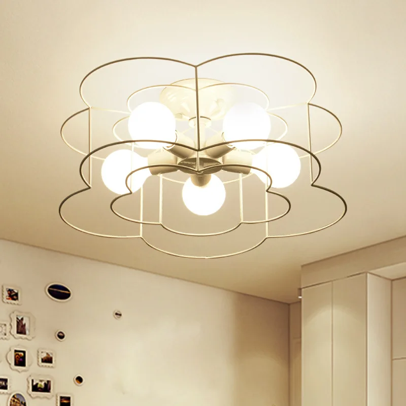 

American Iron bedroom Lamp simple led ceiling Lamp living Room Restaurant study Creative Children's Lighting Wholesale