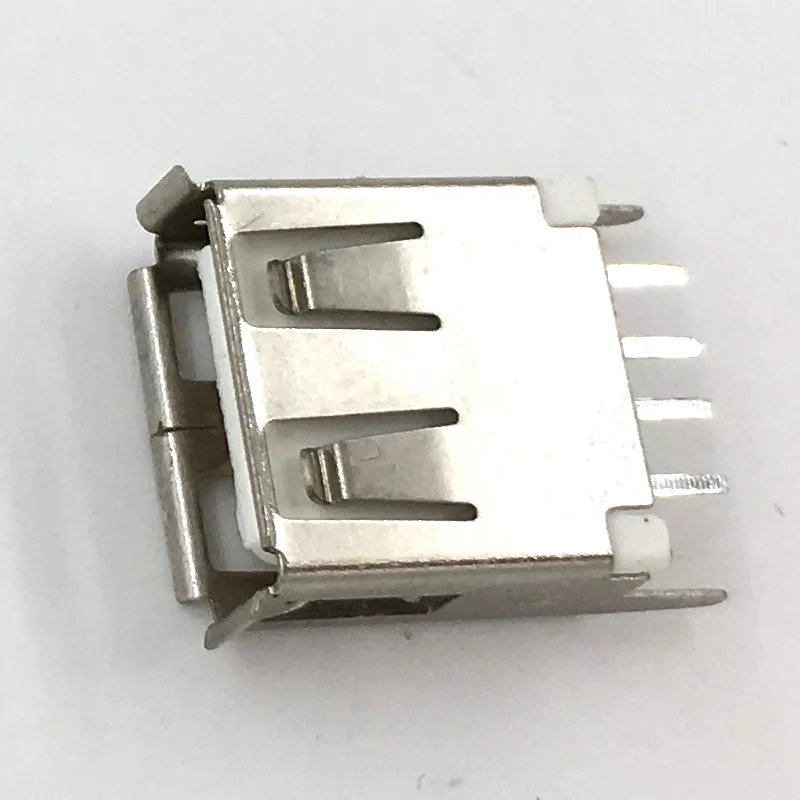10 шт. USB 2 0 4 pin A Тип гнездовой разъем кудрявый рот прямая ножная передача данных