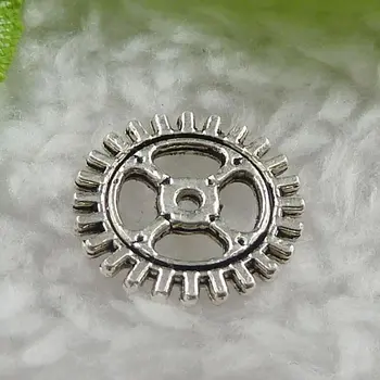 

800 pieces antique silver wheel gear spacers 12mm #1396