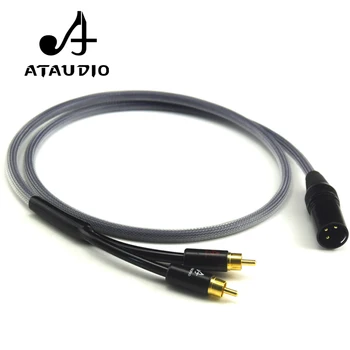 

ATAUDIO Hifi 3 pin XLR Male to 2 RCA Male Cable High performance 6N OFC xlr to rca Cable