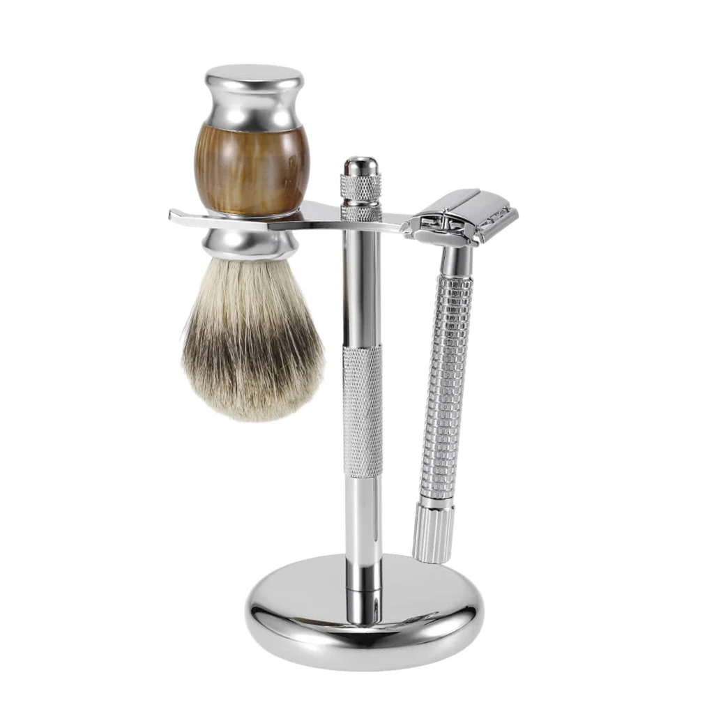 High Quality Bathroom Barber Men Metal Shaving Rack Stand Set- Shave Brush Holder Shelf + Soap Mug Cup Bowl- Five Types Optional